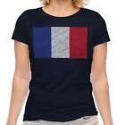 FRANCE SCRIBBLE FLAG LADIES T-SHIRT TEE TOP GIFT FRENCH FOOTBALL