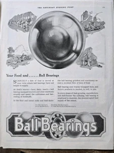 1919 your food and Ball Bearings vintage Ad  - Picture 1 of 1