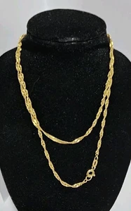 14Kt Gelbgold gedrehte Kette Made Italy 18" lang getestet - Bild 1 von 8