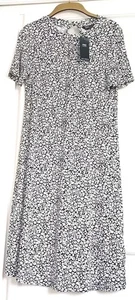 Marks And Spencer Collection Dress Womens Size 8 Black Mix With Stretch NWT - Picture 1 of 7