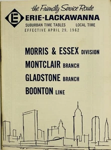 Horario del ferrocarril Erie-Lackawanna - 29 de abril de 1962 - Imagen 1 de 2