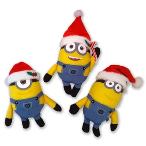 MINIONS Peluche MINION SET 3 Personaggi NATALE Abiti NATALIZI 15cm Cattivissimo - Foto 1 di 1