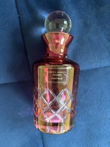 LAURA ASHLEY HOME HANDMADE BOHEMIAN CRANBERRY GLASS DECANTER PERFUME OIL - Picture 1 of 1