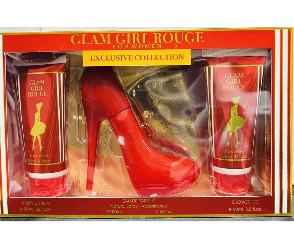 JUEGO DE REGALO DE 3 PIEZAS FRAGANCIA ALTA COSTURA GLAM GIRL ROUGE PARA MUJER Estuche Regalo Mujer Foto 1 de 1