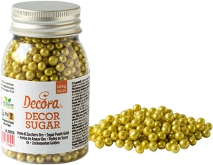 2081151 Confezione Da 100 G Perle Di Zucchero Oro 5 Mm - Foto 1 di 12