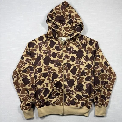 De Colección Duck Bay Sudadera con Capucha Para Hombres L Marrón Tostado Camuflaje Cremallera Completa Sudadera Caza Exterior Foto 1 de 4