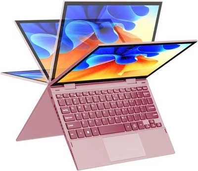 Amita Yoga 10.95 Zoll 2-in-1 Pink Mini Laptop mit Touchscreen - Bild 1 von 4