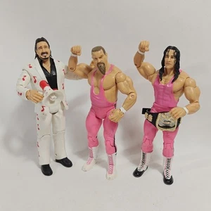 WWE USED Hart Foundation Figure Classic Superstars Bret Jimmy Jim Neidhart Jakks - Picture 1 of 9