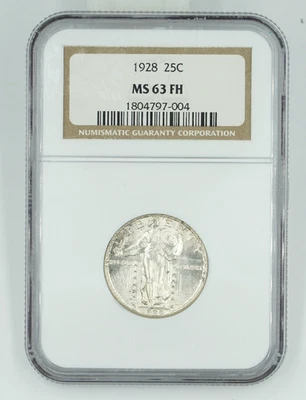 1928 NGC MS63FH Standing Liberty Quarter - Image 1 of 3