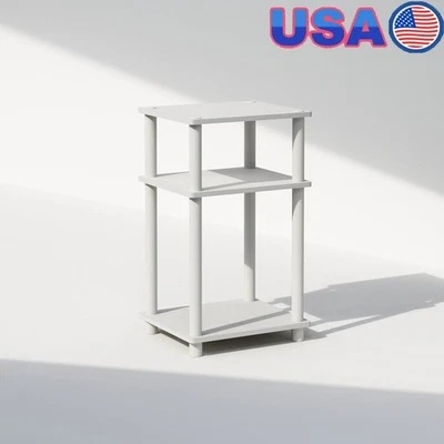 3-Tier End Table Storage Shelf Modern Composite Wood Easy Assembly Indoor Use - Image 1 of 4
