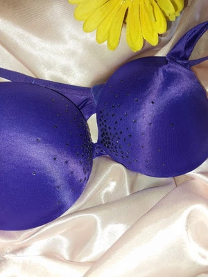 Victoria's Secret PIEDRAS PEDRERÍA Muy Sexy BRILLANTE Push Up Sujetador Panty 32B Púrpura NUEVO Foto 1 de 4