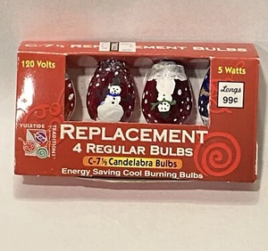 Vintage Christmas Light Replacement Bulbs Multicolor C7 1/2 - Picture 1 of 7