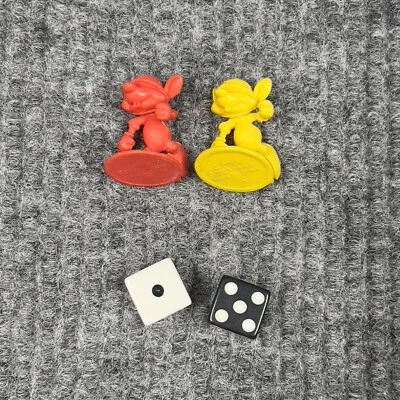 Mousetrap Hasbro 2004 Game Replacement Parts Lot of 4 Pieces 1” Mice And Dice - Image 1 of 4