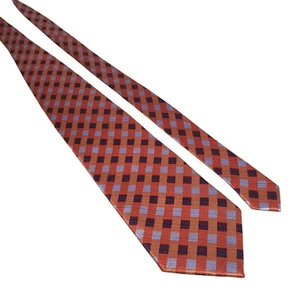 Irvine Park Silk Blend Geometric Checkered Tie For Men 59 Inch Designer Office - Picture 1 of 6