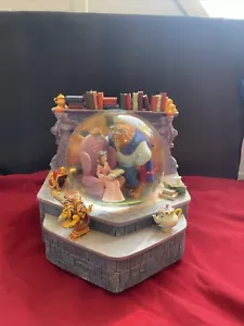 Beauty & the Beast Library Musical Snow Globe DISNEY STORE "Tale as Old as Time" - Picture 1 of 19