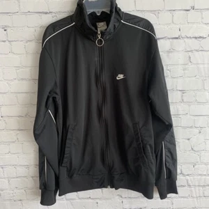 Nike Sportswear Trainingsjacke Herren schwarz durchgehender Reißverschluss Größe Small silbernes Etikett - Bild 1 von 5