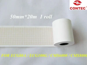 5 piezas de papel de impresión de impresora térmica 50 mm*20 m para monitor de pacientes CONTEC ECG - Imagen 1 de 3