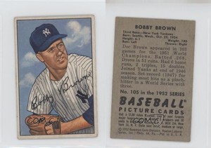 1952 Bowman Bobby Brown #105