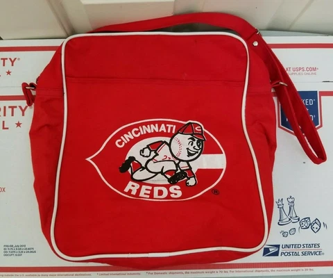 Vintage 70s 80s Cincinnati Reds Shoulder Bag Side Bag Baseball MLB Cover