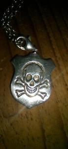 Thomas Sabo Anhänger Wappenschild mit Totenkopf und gekreuzten Knochen, 925 - Bild 1 von 6