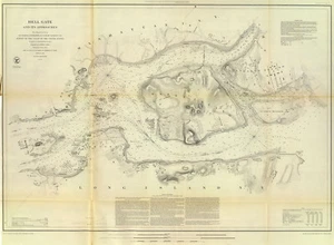 1851 Karte Hell Gate its Approaches U.S. Survey chart Coastal Nautical Wand Poster - Bild 1 von 3