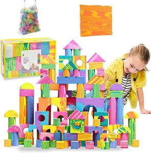 Morvat 300 Piece Soft Foam Multi-Colored Building Block Set - Picture 1 of 9