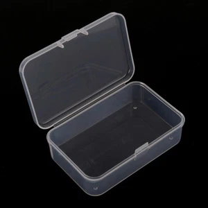 1Pcs Clear Plastic Transparent With Lid Storage Box Collection Container Case-qj - Picture 1 of 11
