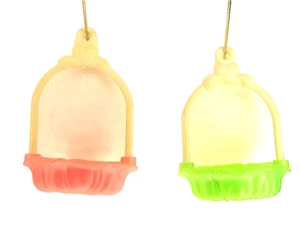 SCUBIDU' Charmkins 1984 Gig Hasbro italy lotto 2 dondoli culle rosa e verde - Imagen 1 de 3