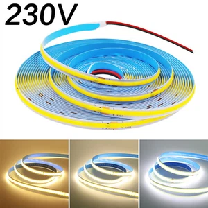 230V COB LED Streifen Stripe Selbstklebend 240LEDs/m Band Leiste Lichtschlauch - Bild 1 von 18