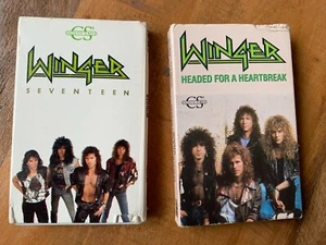 WINGER Two Cassette Tape Lot  - Seventeen Headed For a Heartbreak 80s Hair Metal - Picture 1 of 8