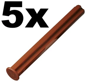 NEW LEGO - Technic - Axle - Length 5 with Stop Brown Reddish x5 - Picture 1 of 1