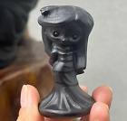 1pc Natural obsidian Princess Quartz Crystal statue model Skull gift Reiki 2&quot;