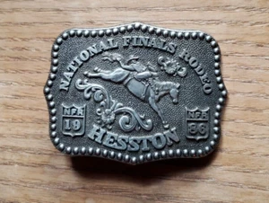 1986 National Rodeo Finals Limited Edition Hesston Belt Buckle Fred Fellows - Picture 1 of 3
