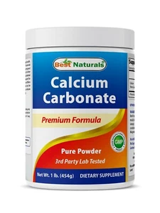 Best Naturals Calcium Carbonate 1 Lb Powder - Picture 1 of 7