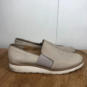 Franco Sarto Shoes Womens 8 M Hailie 2 Gray Leather Loafers Slip On Sneakers - Picture 1 of 12