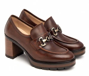 NERO GIARDINI I411432D 412 MOCASSINI SLIPON SCARPE DA INFILARE DONNA TACCO BEIGE - Imagen 1 de 2