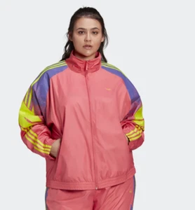 Adidas Women's Fakten Track Jacket GT4543 Size 2X New With Tags Rose / Yellow - Picture 1 of 10