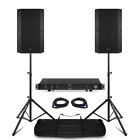 10" Passive PA Speaker System with PDD1100 Power Amplifier and Stands - VSA12P