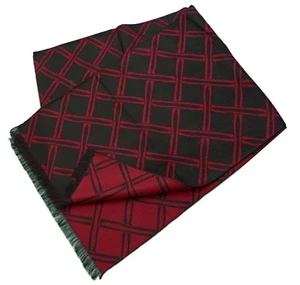 klassischer Herrenschal kariert schwarz rot Herbst Winter Herren Schal 776 b - Bild 1 von 3
