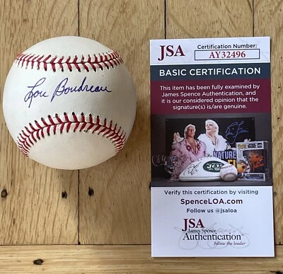 + LOU BOUDREAU Signed Autograph Auto OAL Baseball SWEET SPOT JSA COA HOF - Image 1 of 4
