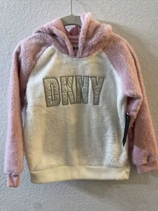 DKNY Girls' Sweater Size 4 Pink/White New - Picture 1 of 7