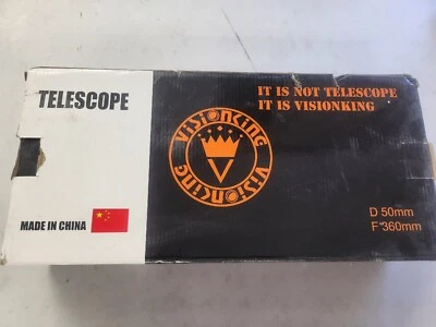 Visionking 360/50mm Astronomical Telescope Outdoor for Kids Star Moon Space Sun - Image 1 of 4