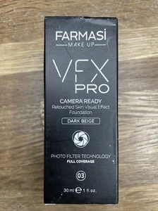 Farmasi VFX Pro Camera Ready Foundation Full Cover - Dark Beige 1.0z fl Neu in OVP - Bild 1 von 2