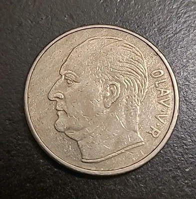 1973 Norway 1 Krone Coin, Olav V, 25 mm - Image 1 of 3