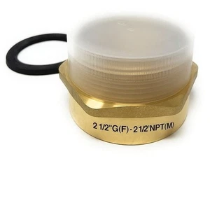 G Thread (British BSPP) Female to NPT Male Adapter - Lead Free (2 1/2" x 2 1/2") - Picture 1 of 3