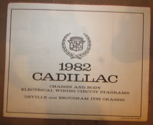 1982 Cadillac Deville Brougham V6 Chassis and Body Electrical Wiring Diagrams - Picture 1 of 1
