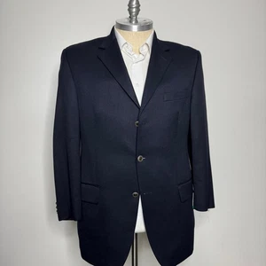 SILVERSTONE Men's Wool Ing Loro Piana Blazer Navy Blue 44L Italian Fabric - Picture 1 of 9