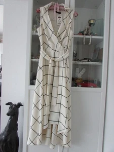 COAST Lined Fit & Flare Black Hi Lo Midi Dress ~ Size 10 ~ BNWD - Picture 1 of 8
