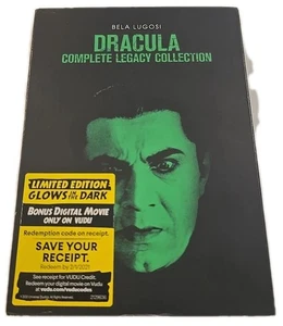 Dracula Complete Legacy Collection 6 Film Bela Lagosi GLOW IN THE DARK COVER OOP - Imagen 1 de 4