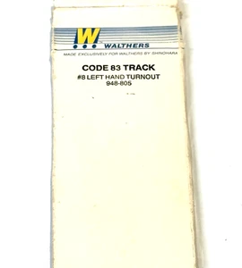 Walthers 948-805, #8 LH Weiche, Code 83, Linkshand, Neu in OVP - Bild 1 von 2